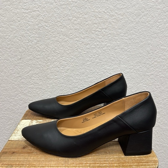 Nisolo Fiorela Go To Leather Mid Heel Black Size 8.5 - Picture 5 of 9